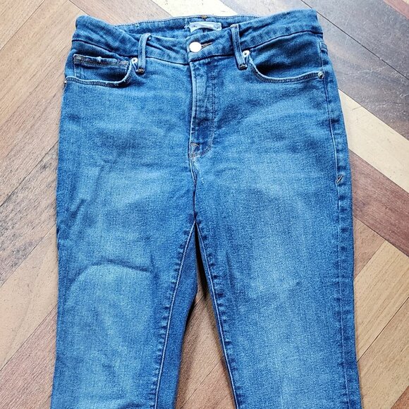 Good American Medium Wash Straight Leg Jeans Size 2/26 - Picture 3 of 16